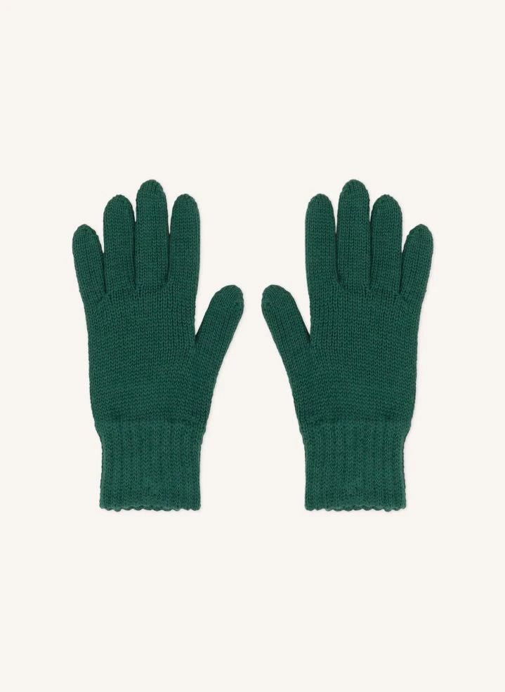 Petit Bateau - Guantes de malla de algodón orgánico | Verde cromo