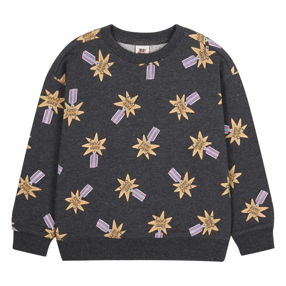 Jelly Mallow - "Keep Going" Sweatshirt | Kömür grisi