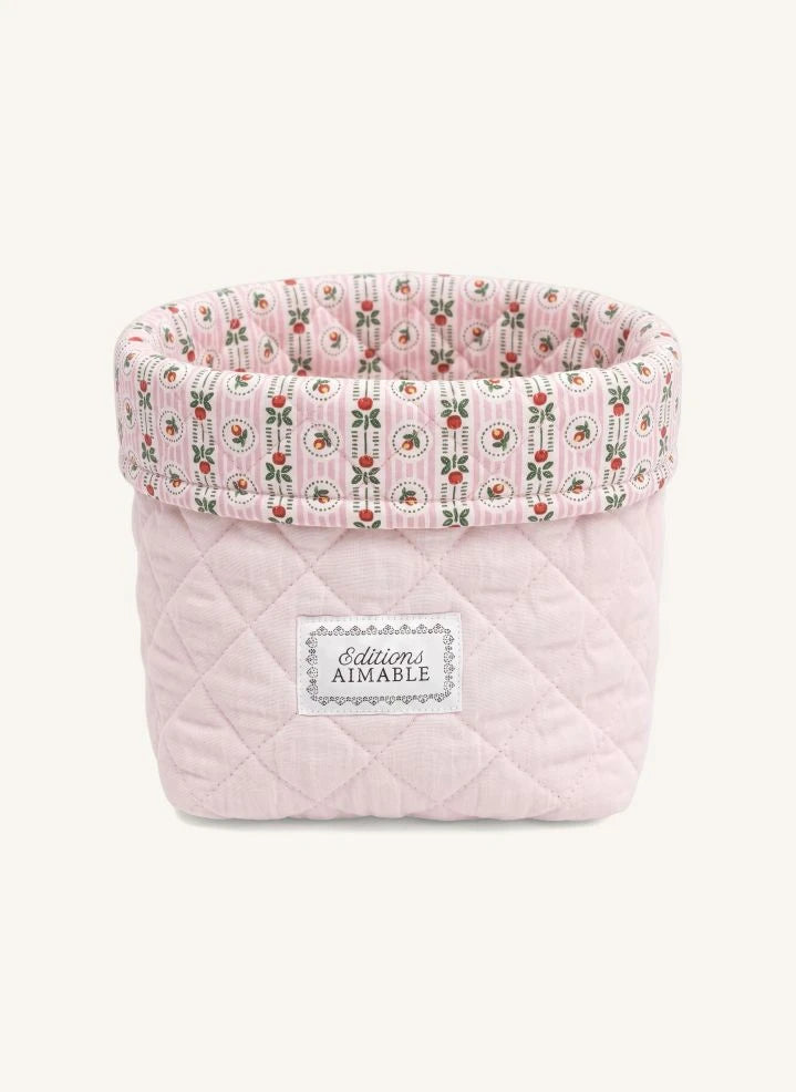Editions Aimable - Cesta de almacenamiento Paul | Dragée Pink Gauze