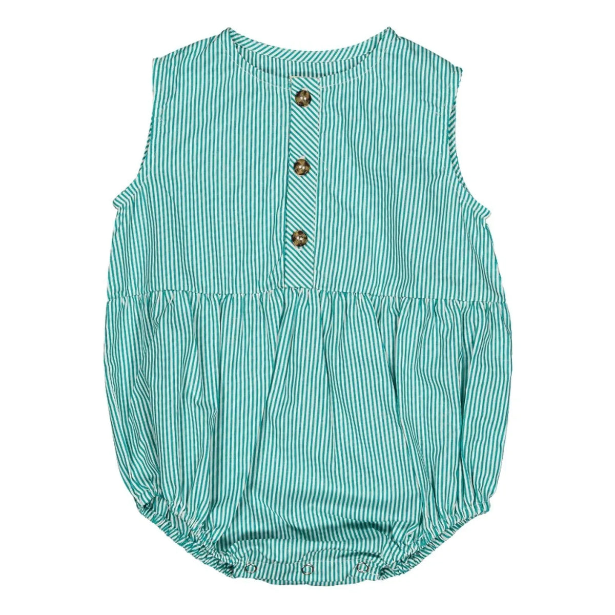 Loir - Striped Pio Romper | Turquoise