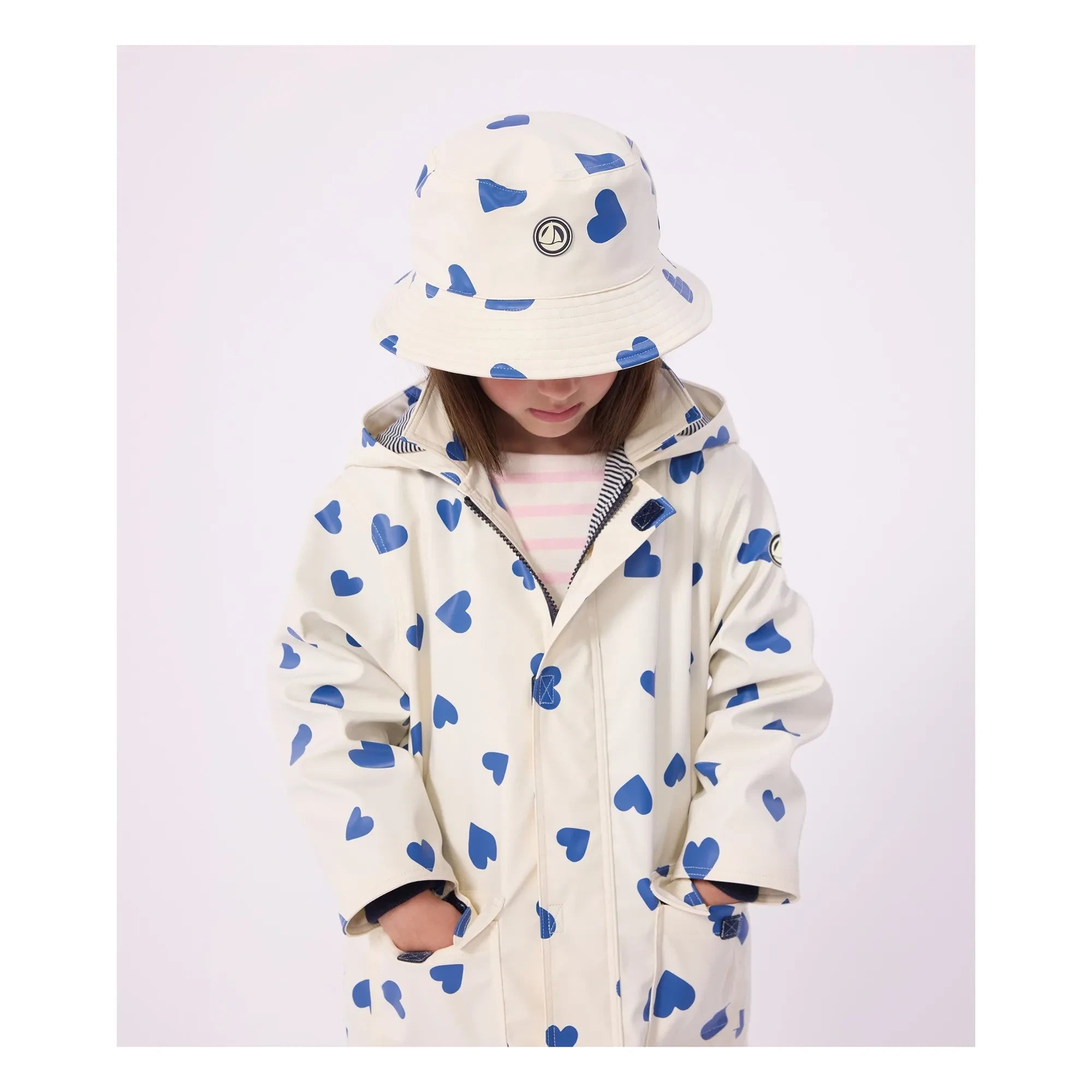 Petit Bateau - Bob Cœurs Geri Dönüştürülmüş Elyaf | Ekru