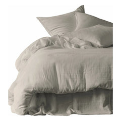 Haomy - Mykonos pamuklu gazlı kumaş nevresim kılıfı | Linen