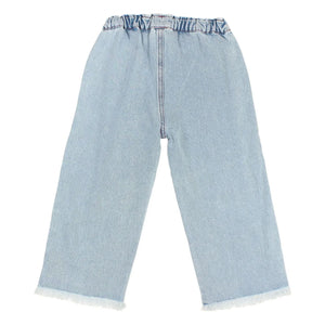 Búho - Painted on the Left, Worn Jeans | Light Blue