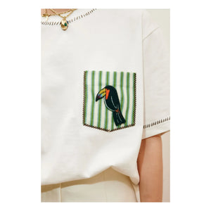Alémais - Toucan Organic Cotton T-Shirt | White