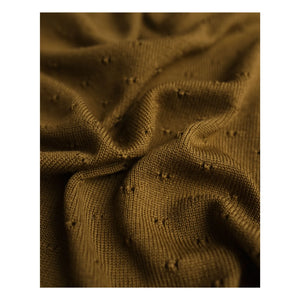 Hvid - Bibi Merino Wool Blanket | Mustard