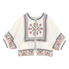 M.A.B.E. - Calista Baumwolljacke mit Stickereien | Ecru