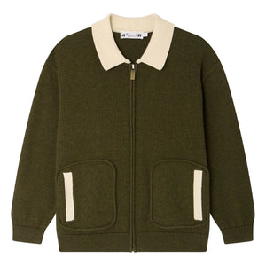 Bonpoint - Martin Chiné Organic Cotton Vest | Khaki