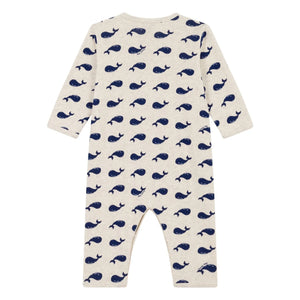 Petit Bateau - Banded Organic Cotton Pajama | Dark Gray Beige