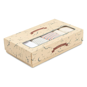 Konges Sløjd - 5er Pack Gestreifte Boxer Slips aus Bio-Baumwolle | Beige