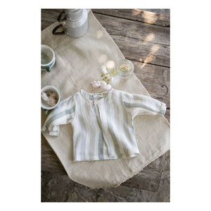 1+ in the family - Camisa de lino a rayas Casavells | Crudo