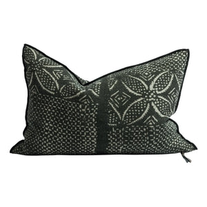 Casa de Vacaciones - Cojín de Lino Wabi-Sabi Bogolan Vice Versa | Carbón