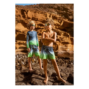 Molo - Neptune LS Anti-UV Gradient T-Shirt aus recycelten Fasern | Neon Grün