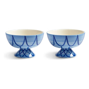 &Klevering - Sirenen-Schalen - 2er Set | Blau