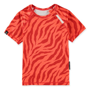 Beach & Bandits – UV-Schutz-T-Shirt „Liebesstreifen“ | Rot