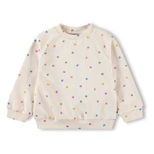 Molo - Kalp Nakışlı Organik Pamuklu Sweatshirt | Ecru