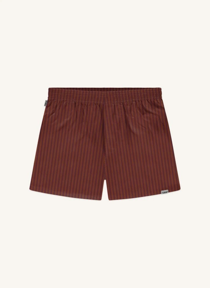 Pockies - Boxer corto a rayas | Ocre rojizo