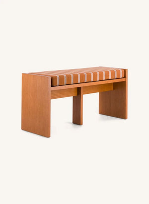 The Socialite Family - Çizgili Kumaş Kaplı Chiesa Bench | Kamel