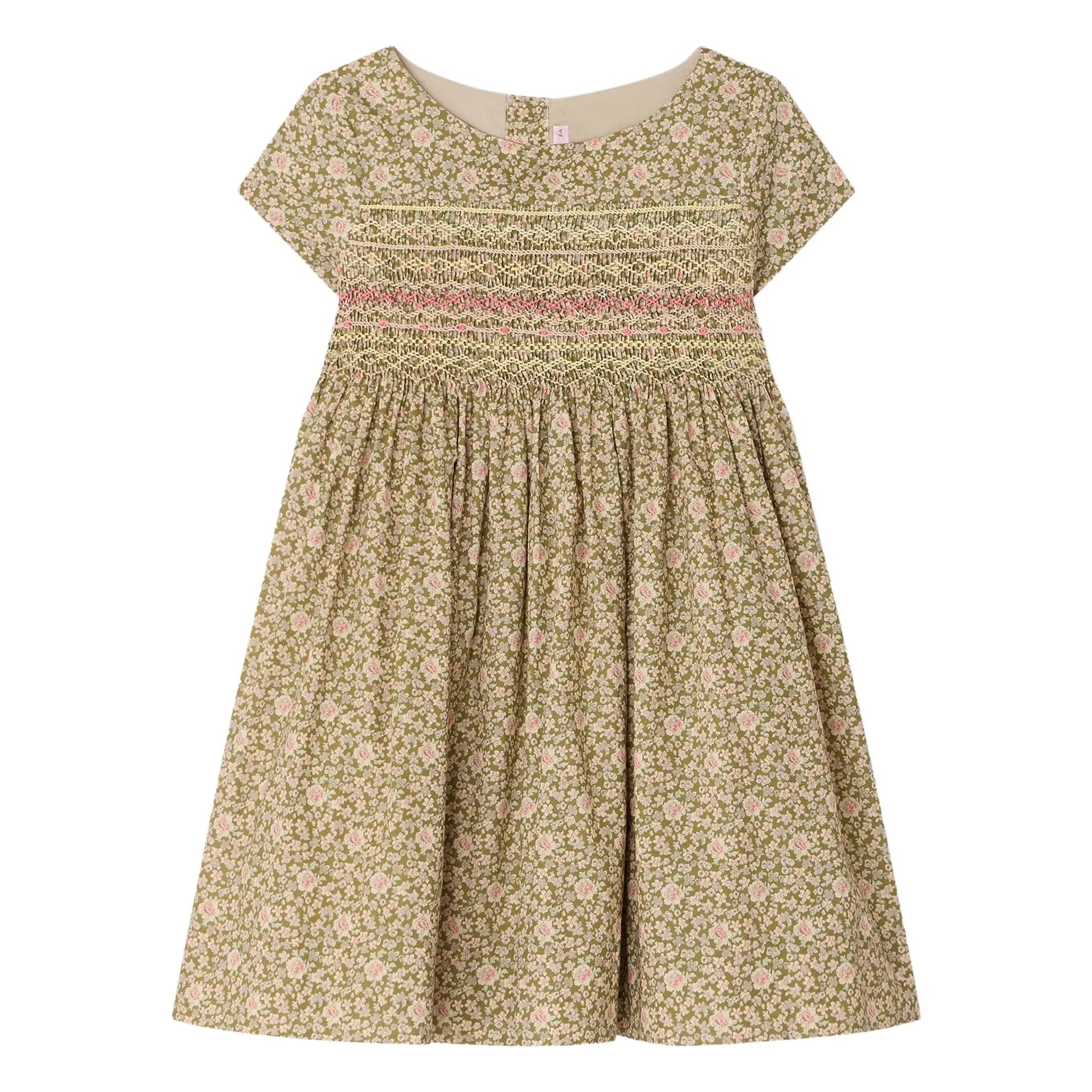 Bonpoint - Duchesse Liberty organik pamuk elbise | Yeşil