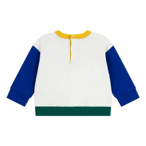 Petit Bateau - Renk bloklu sweatshirt | Ekru