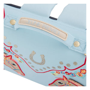 Jeune Premier - Cavalerie Floral Print Midi Handbag | Light Blue