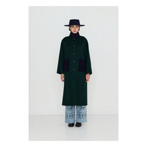 The Tiny Big Sister - Color Block Wool Coat | Mavi