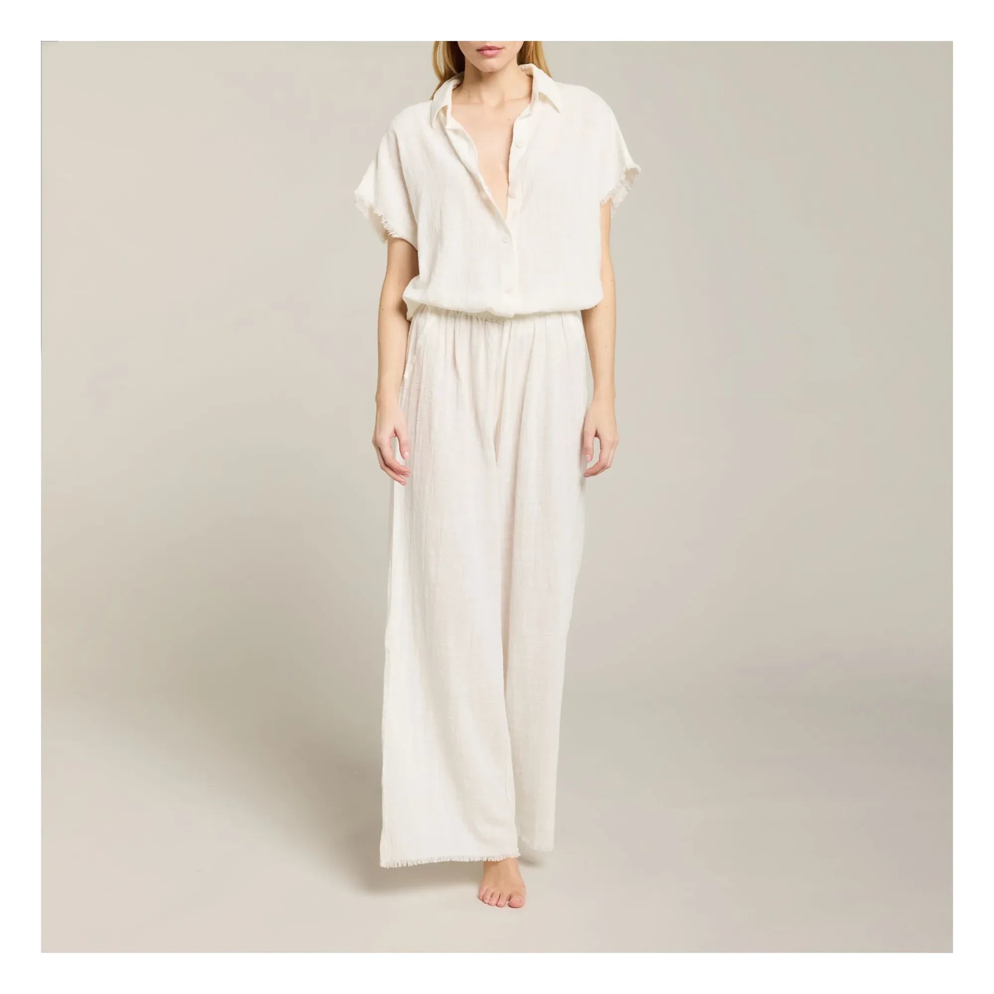 Maison Saint Julien - Corinth Cotton Gauze Shirt | Ivory
