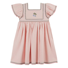 Emile et Ida - Vestido bordado | Rosa Claro