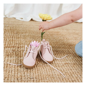 Lazare - Feston Raoul Suede Lace-Up Sneakers | Powder Pink