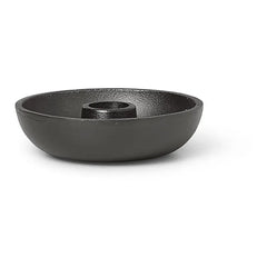 Ferm Living - Recycled Aluminum Bowl Candle Holder | Black