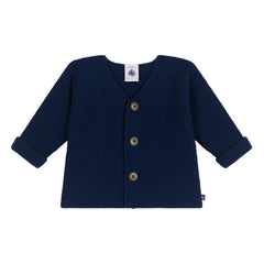 Petit Bateau - Barby organik pamuklu hırka | Lacivert