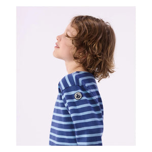 Petit Bateau – T-Shirt mit Anker und Schleife | Blau