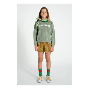 Piupiuchick - Best Friend organik pamuklu havlu sweatshirt | Koyu yeşil