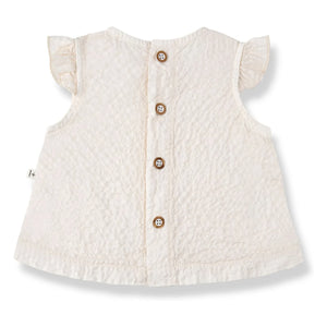 1+ in the family - Conjunto de blusa y braguita Apolonia Seersucker | Crudo
