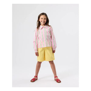 Goldie + Ace – Flache Jeansshorts | Gelb