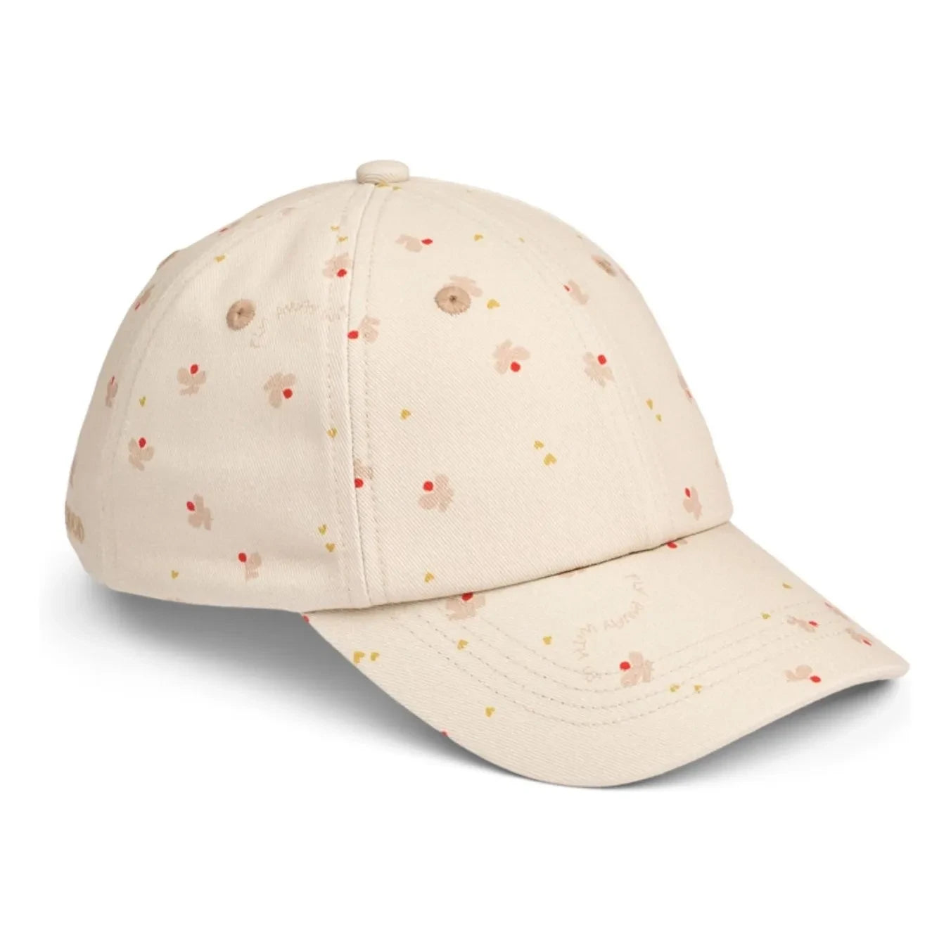 Liewood - Danny Butterflies organik pamuk şapka | Kırık Beyaz
