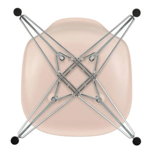 Vitra - DSR Plastic Chair - Chrome Frame - Charles & Ray Eames | Soft Pink