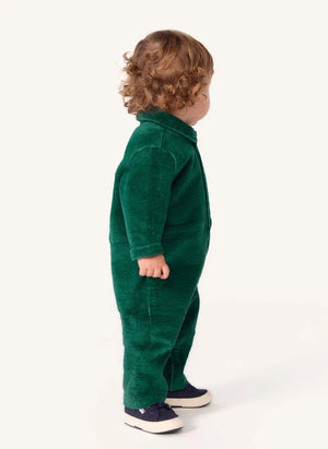 Petit Bateau - Mono Pompist canalé de algodón orgánico | Verde