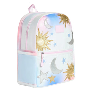 State Bags - Mochila de doble bolsillo Kane Irisé Céleste | Blanca