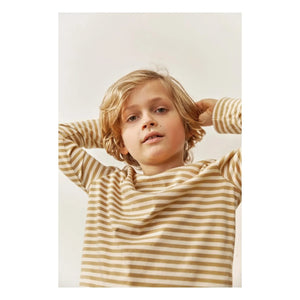 Gray Label - Camiseta de algodón orgánico a rayas | Ocre