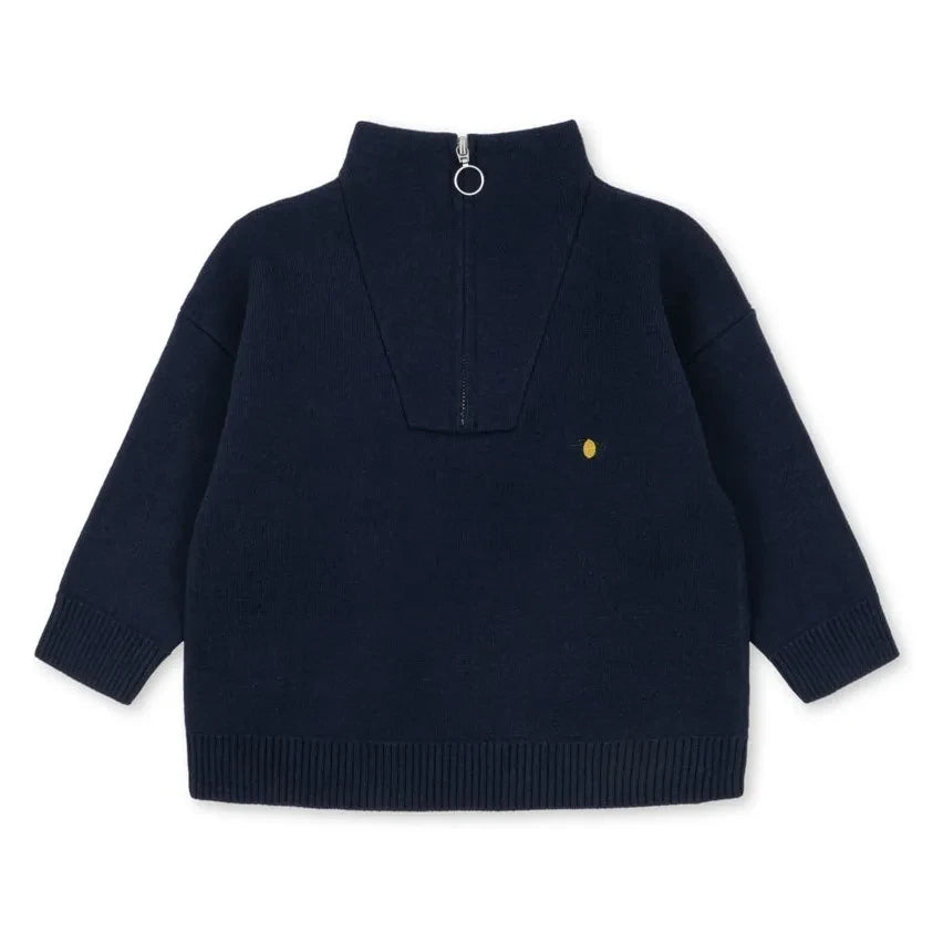 Konges Sløjd - Sudadera con Cremallera Mano | Azul noche