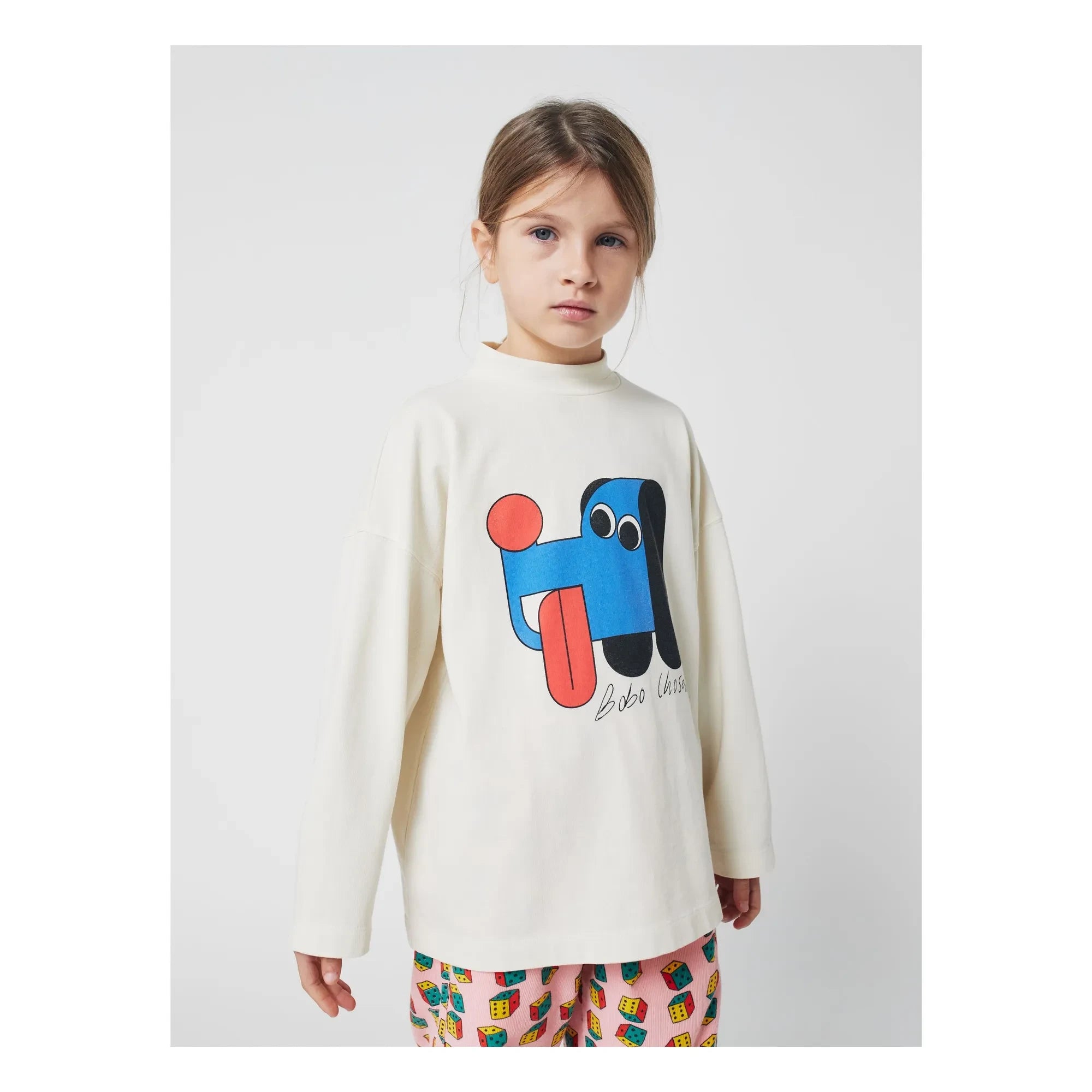 Bobo Choses - Dog Collar T-shirt Organik Pamuk | Ecru