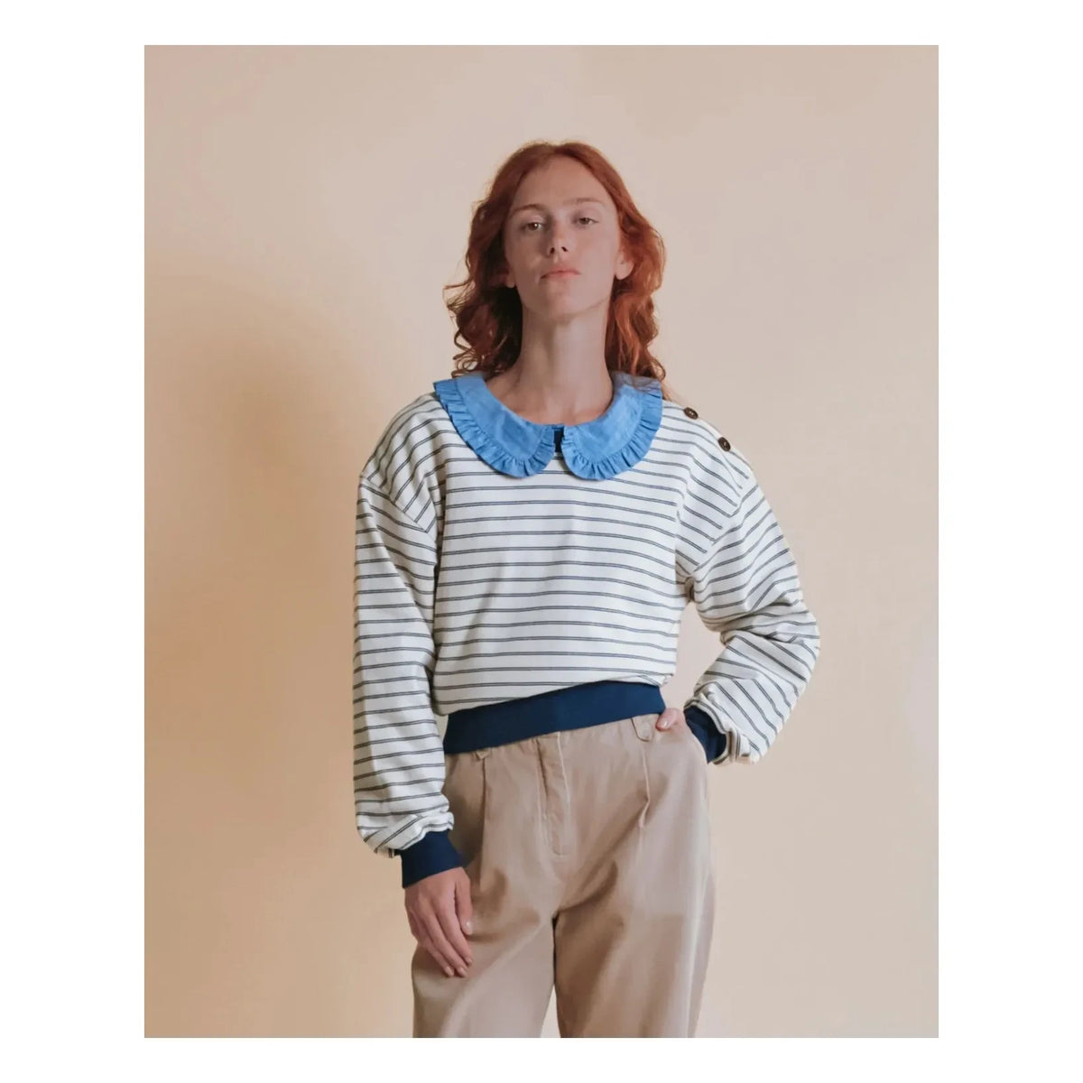 Emile et Ida - Eliott Çizgili Sweatshirt | Mavi