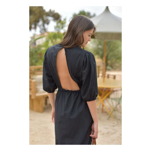 Marlot Paris – Aime Seersucker-Kleid – Damenkollektion | Schwarz