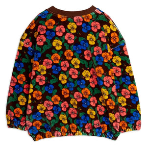 Mini Rodini - sudadera con estampado floral de algodón orgánico | Negro