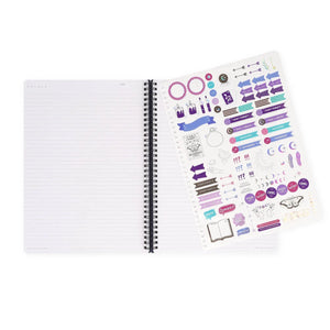 Legami - Illustrated Hard Hülle mit A4 Lined-Notizbuch - Moth - Jotter - Spiral-Bound