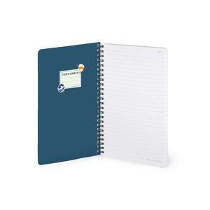 Legami - A5 Çizgili Sert Kapaklı Resimli Defter - Seyahat Çıkartmaları - Spiralli