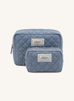 Editions Aimable - Toscana kozmetik çantası | Mavi Chambray