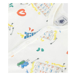 Petit Bateau - Schlafanzug Kombishort Opera | Weiß