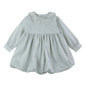 Donsje - Doriane İşlemeli Yaka Elbise | Açık gri