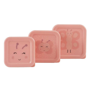 Trixie - Mrs. Butterfly 3-Piece Snack Boxes | Pink